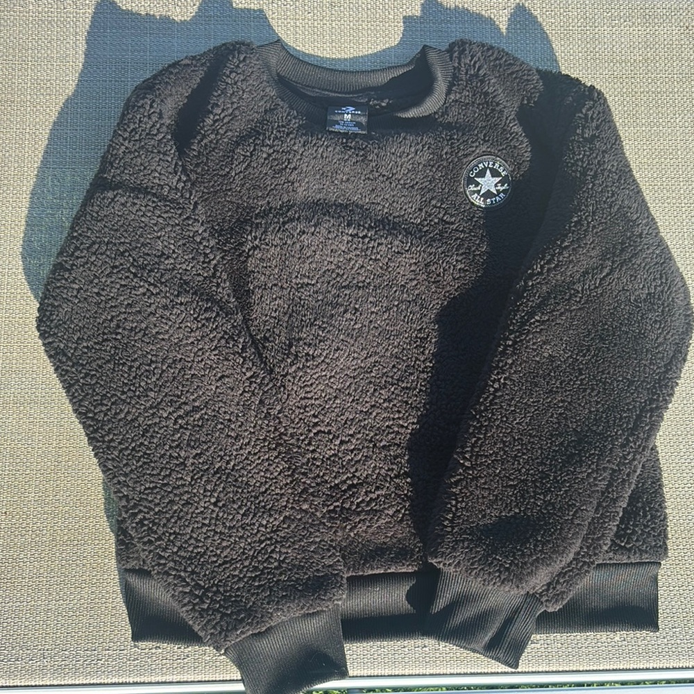 Converse Black Crewneck Fleece Sweater